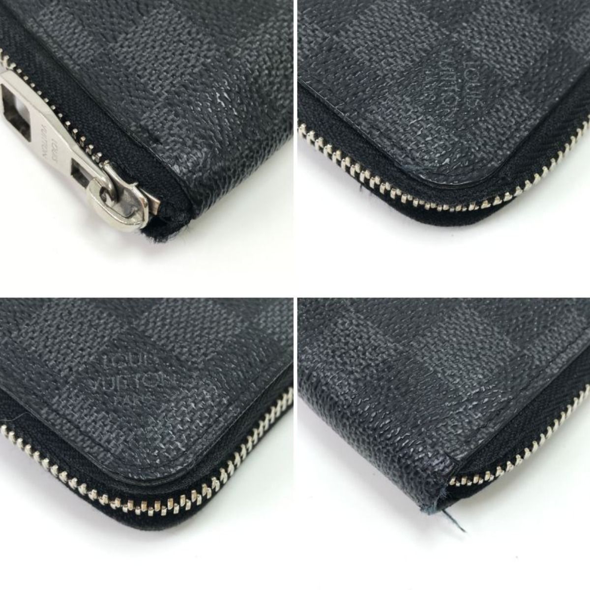 Louis Vuitton Wallet Damier Graphite Zippy Vertical Gray — view 4