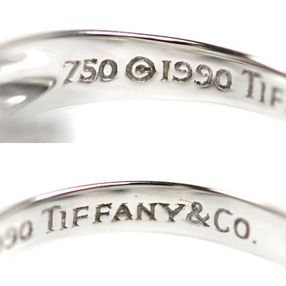 Tiffany & Co 18k White Gold Signature Ring Diamond — view 5