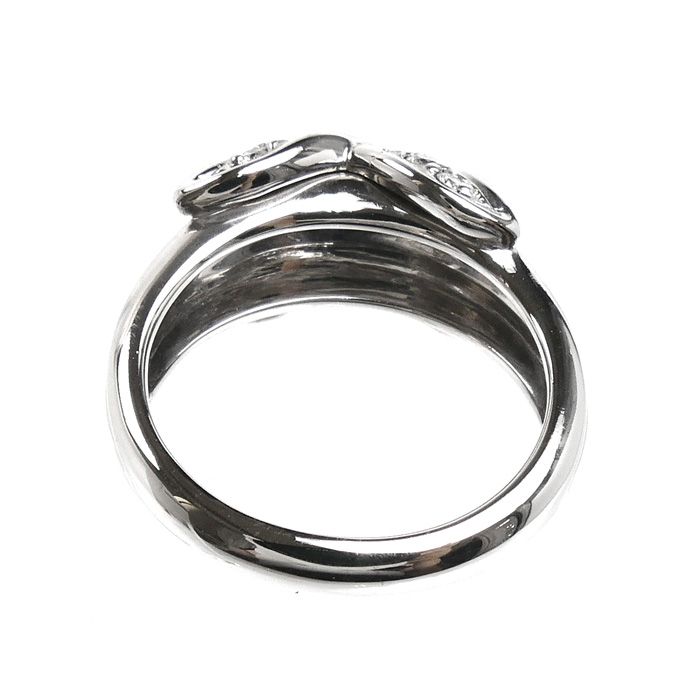 Tiffany & Co 18k White Gold Signature Ring Diamond — view 4