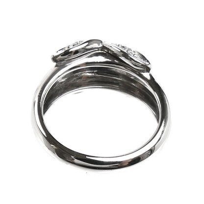 Tiffany & Co 18k White Gold Signature Ring Diamond — view 4