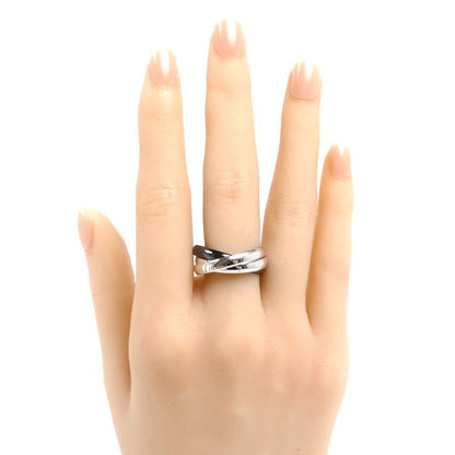 Cartier 18k White Gold Ceramic Trinity Ring — view 6