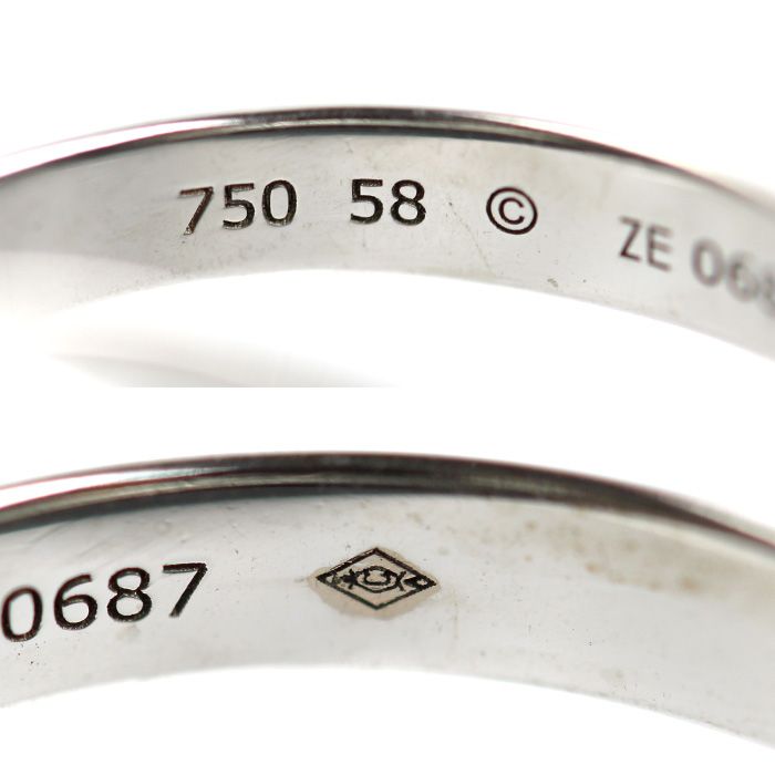 Cartier 18k White Gold Ceramic Trinity Ring — view 4