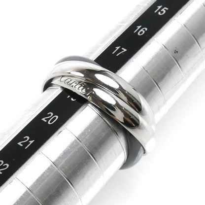 Cartier 18k White Gold Ceramic Trinity Ring — view 5
