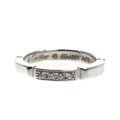 Cartier 18k White Gold Maillon Panthere Diamond Ring — view 3
