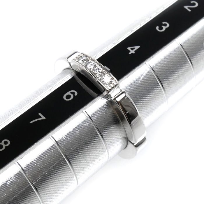 Cartier 18k White Gold Maillon Panthere Diamond Ring — view 6