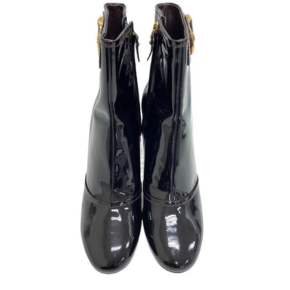 Louis Vuitton Short Boots Patent Leather Bordeaux — view 2