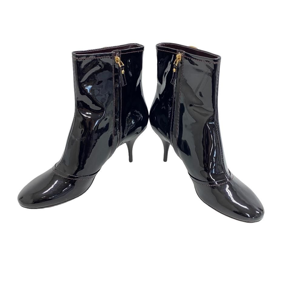 Louis Vuitton Short Boots Patent Leather Bordeaux — view 4