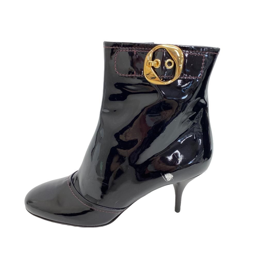 Louis Vuitton Short Boots Patent Leather Bordeaux