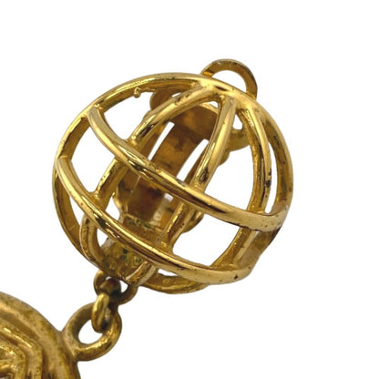 Chanel Birdcage CC Logo Earrings Gold — view 4