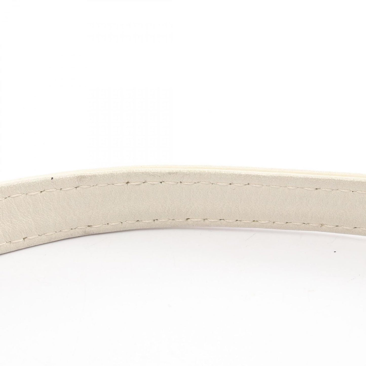 Saint Laurent Eve Sanro Run Shoulder Bag White Leather — view 6