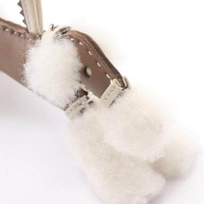 Hermes Charm Buddycharm Etoupe Cles Etain Studs Shearling Buddy Keychain — view 5