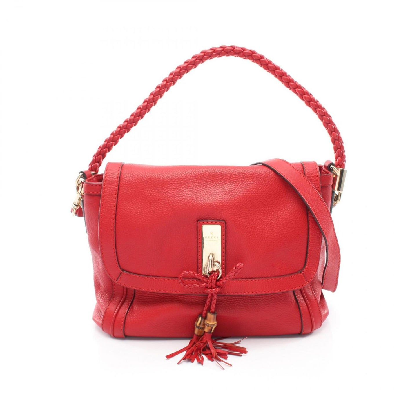 Gucci Shoulder Bag Bella 2-Way Red Leather