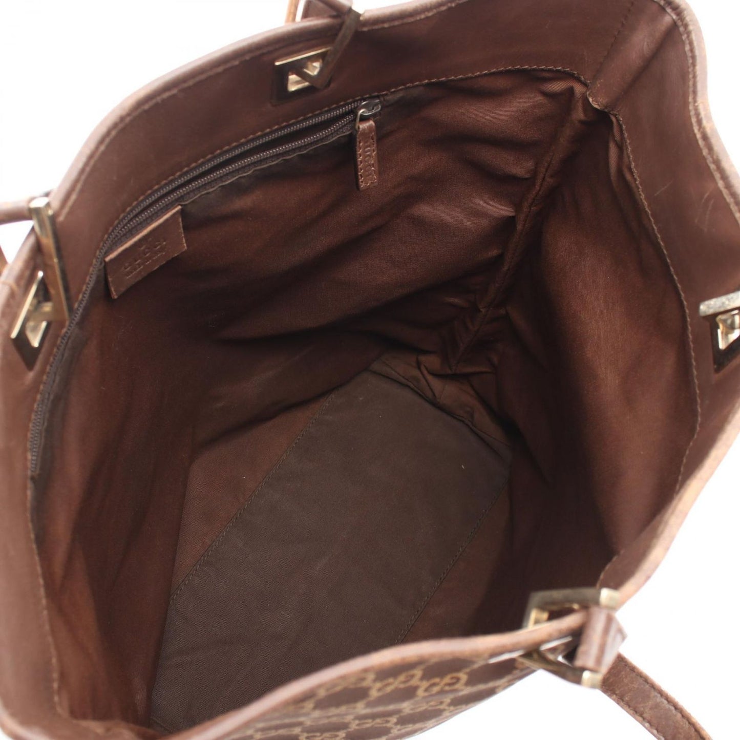 Gucci Tote GG 002 Brown Canvas Leather — view 3