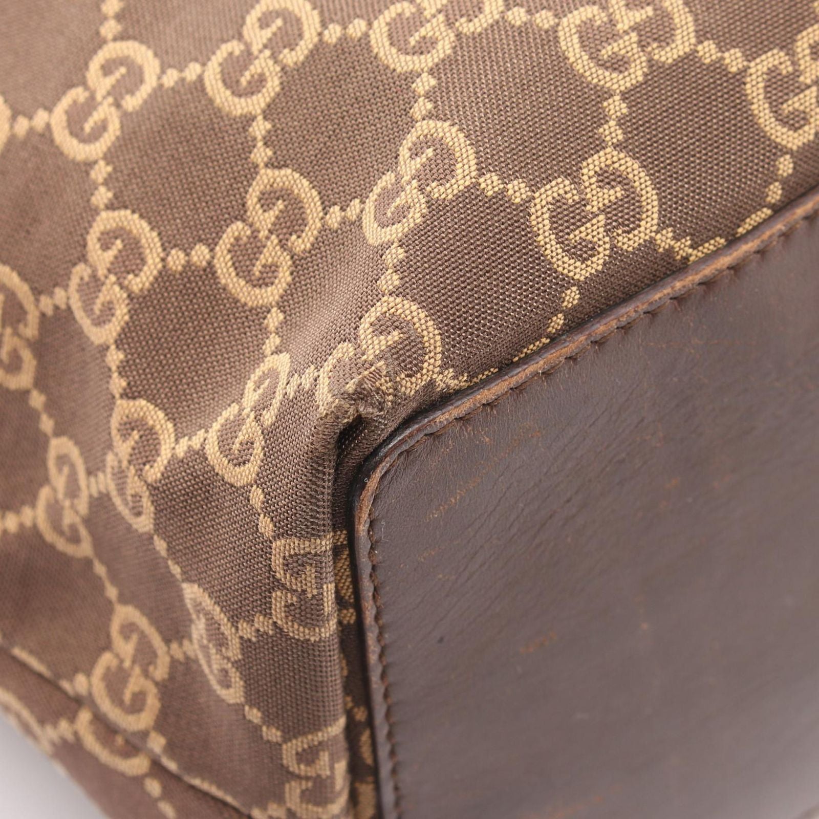 Gucci Tote GG 002 Brown Canvas Leather — view 7