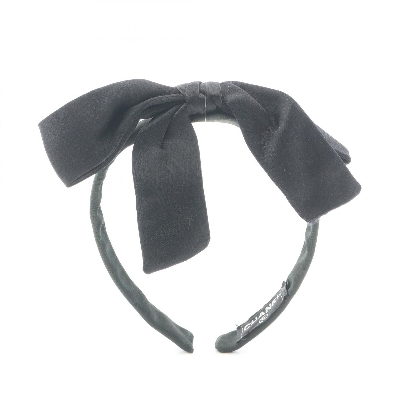 Chanel Headband Ribbon Hair Accessories Black — view 2