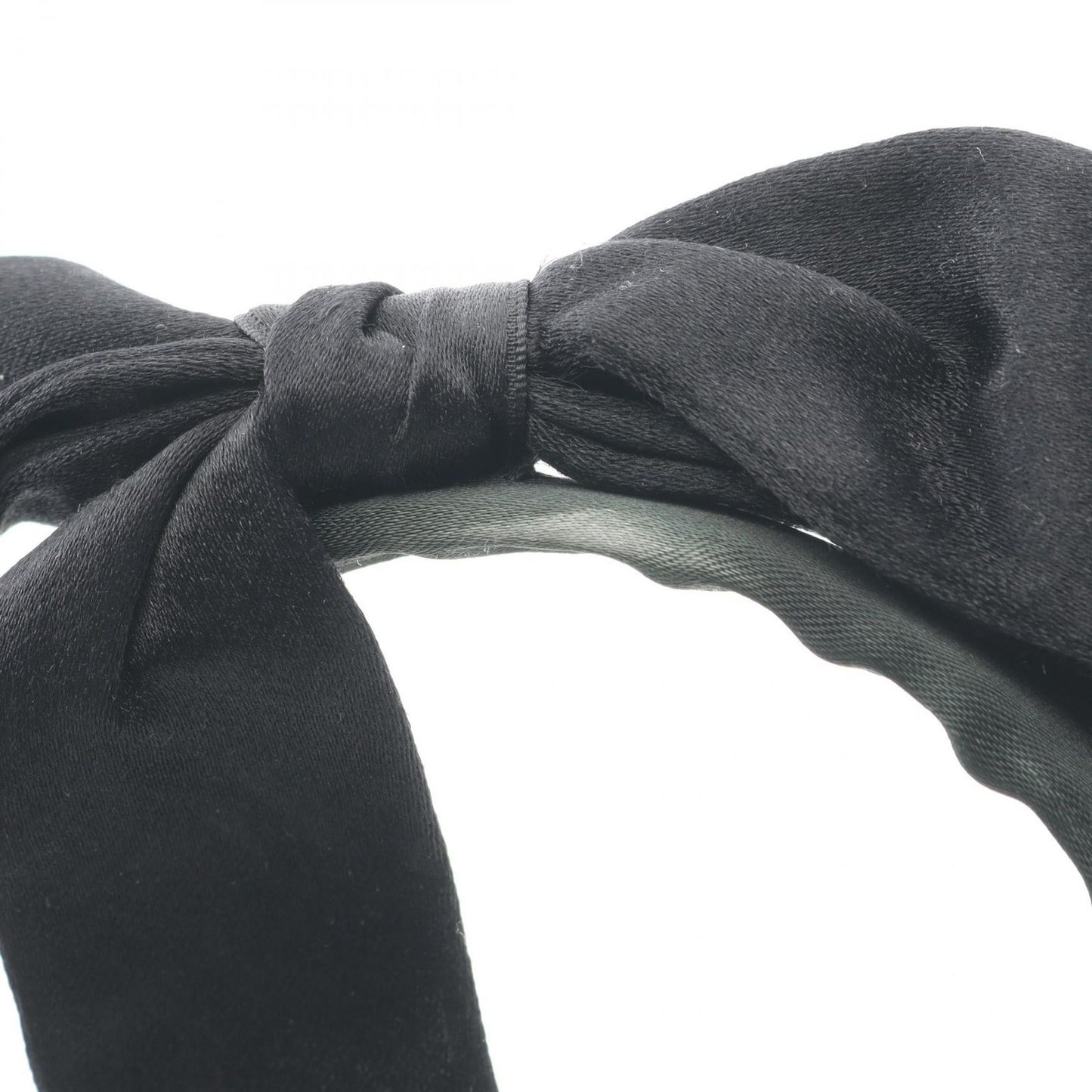 Chanel Headband Ribbon Hair Accessories Black — view 4
