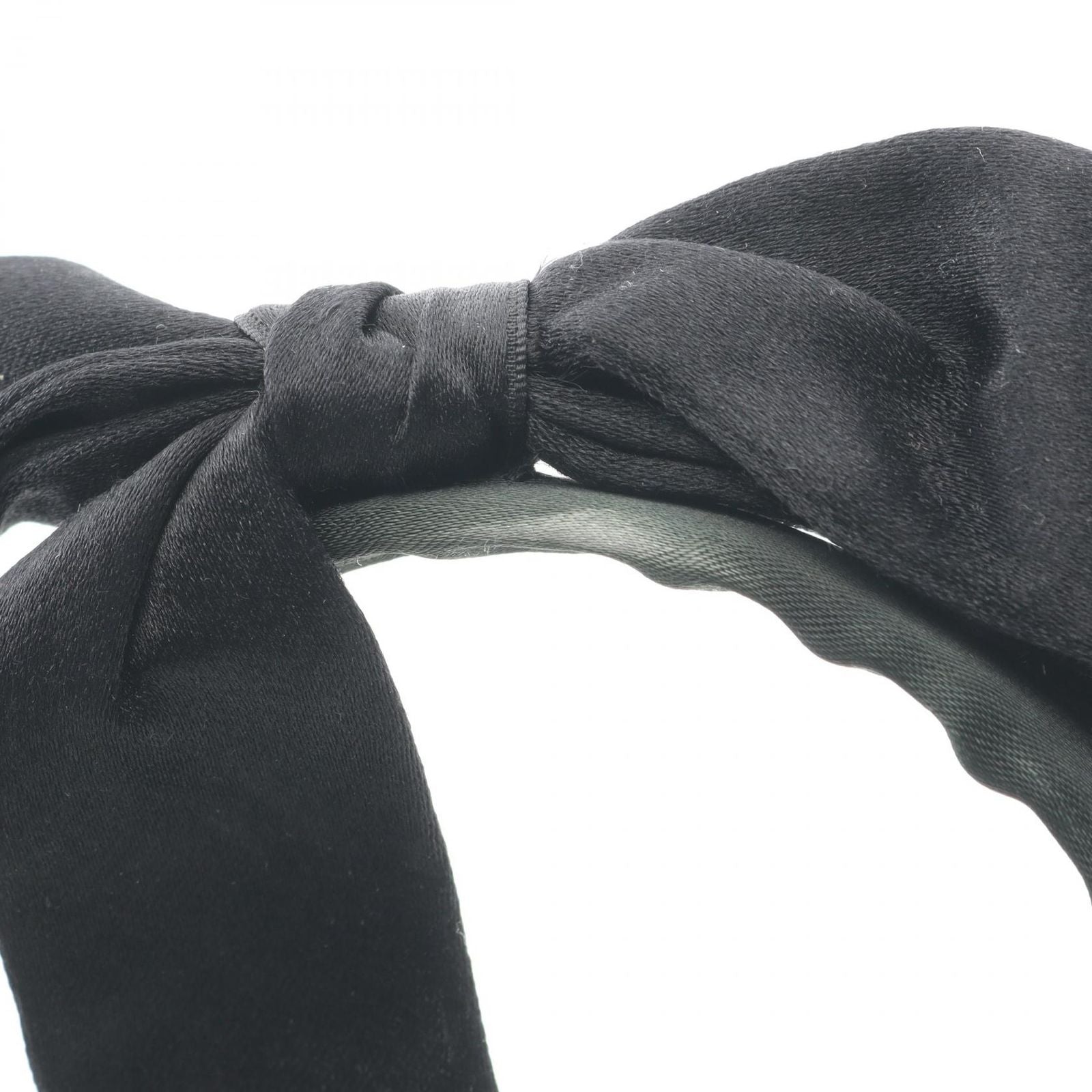 Chanel Headband Ribbon Hair Accessories Black — view 4