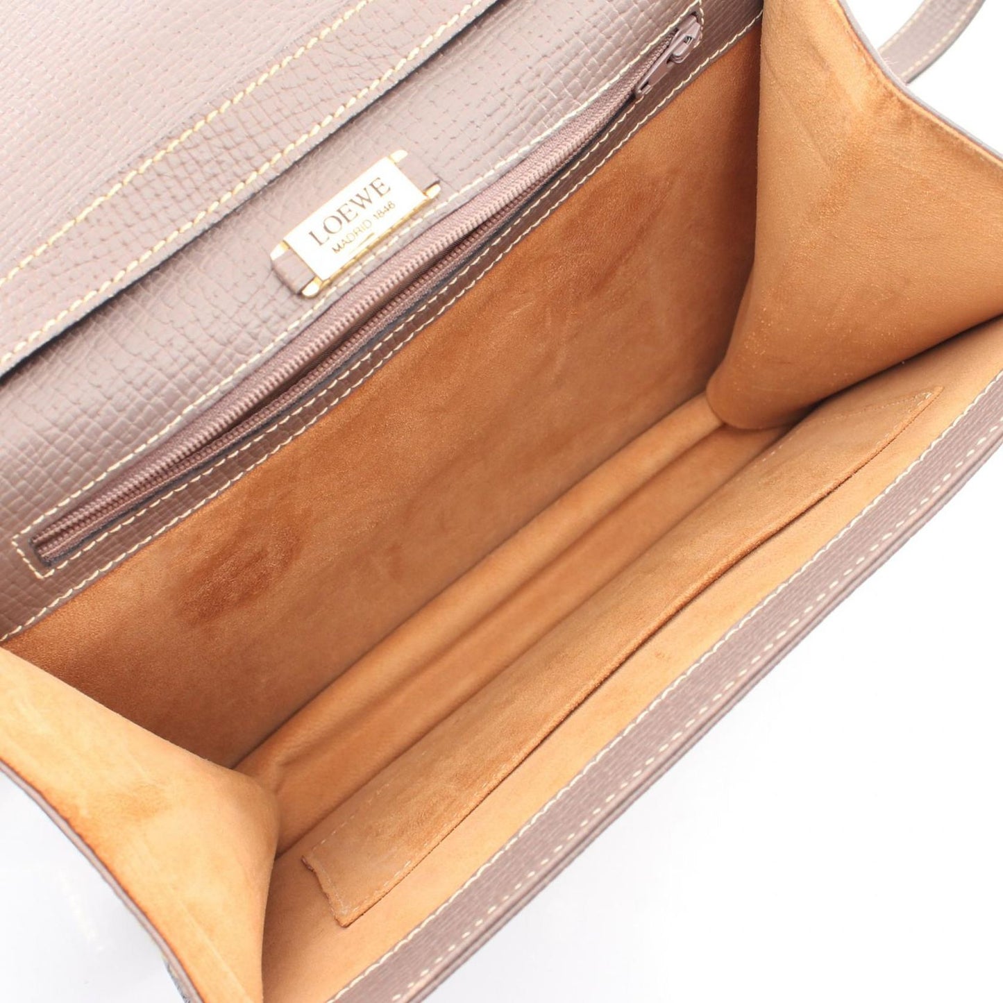 Loewe Handbag Gray Ju Leather Barcelona 2-Way Shoulder — view 3