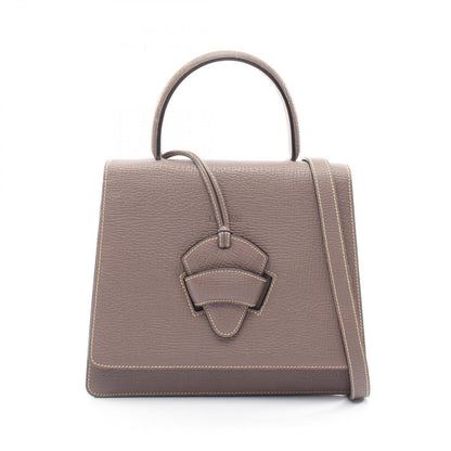 Loewe Handbag Gray Ju Leather Barcelona 2-Way Shoulder