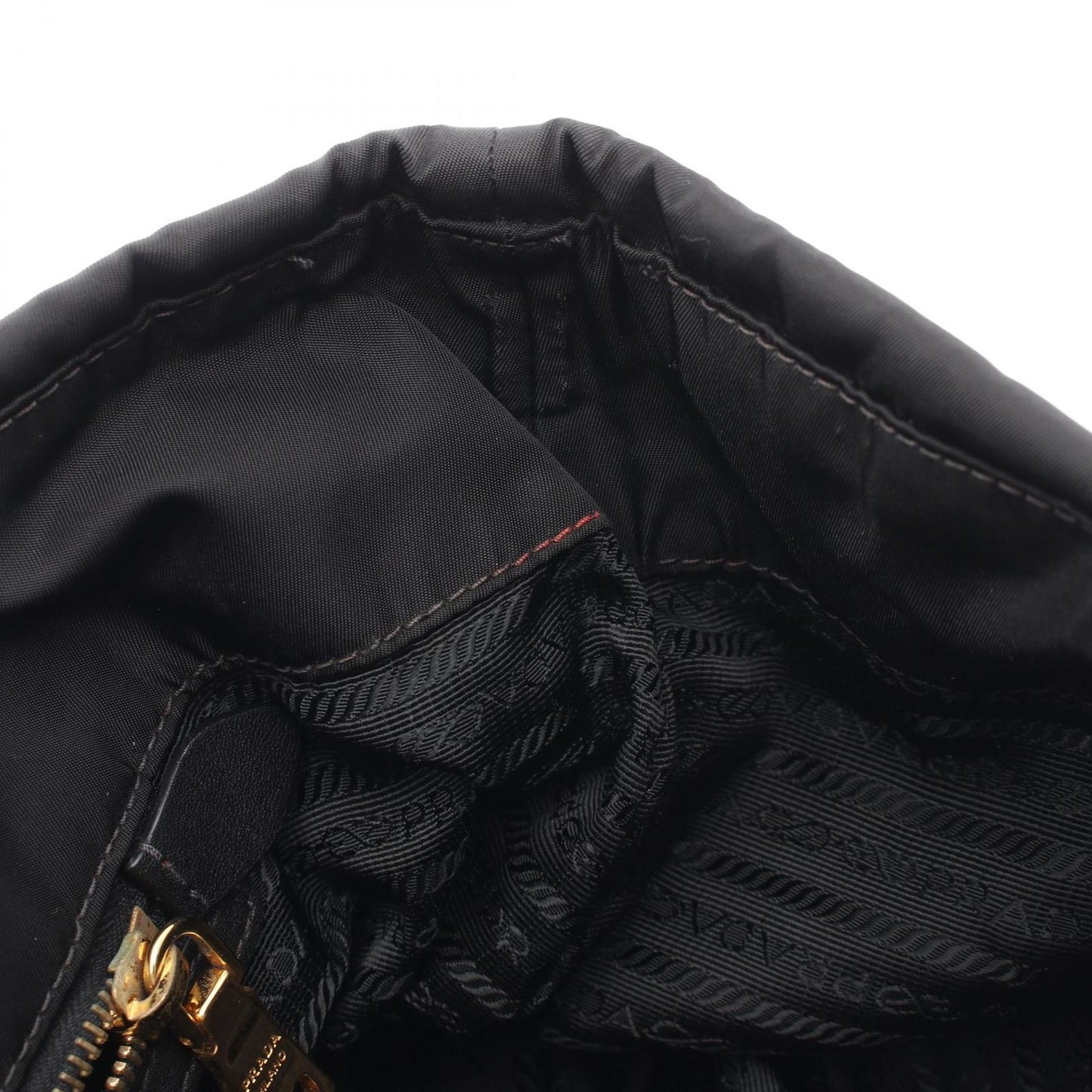 Prada Tote Triangle Logo Black Nylon Leather — view 8
