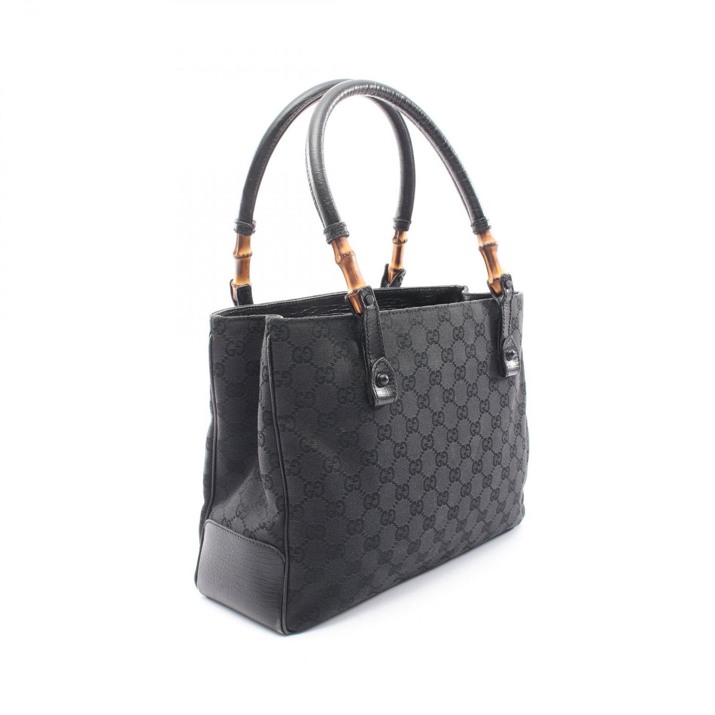 Gucci Tote Bamboo GG Canvas Black — view 2