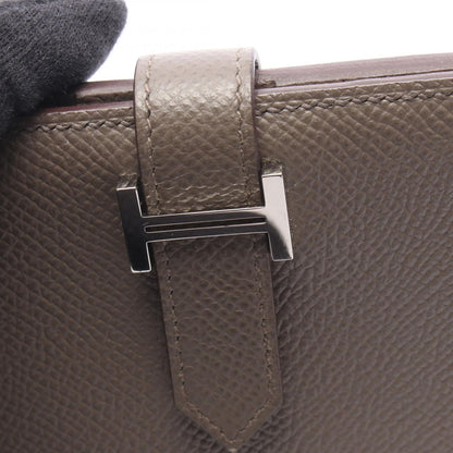 Hermes Bi Foldwallet Bearn Compact Etain Leather Wallet — view 8