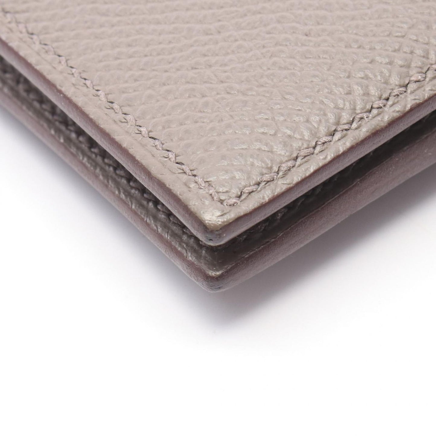 Hermes Bi Foldwallet Bearn Compact Etain Leather Wallet — view 9