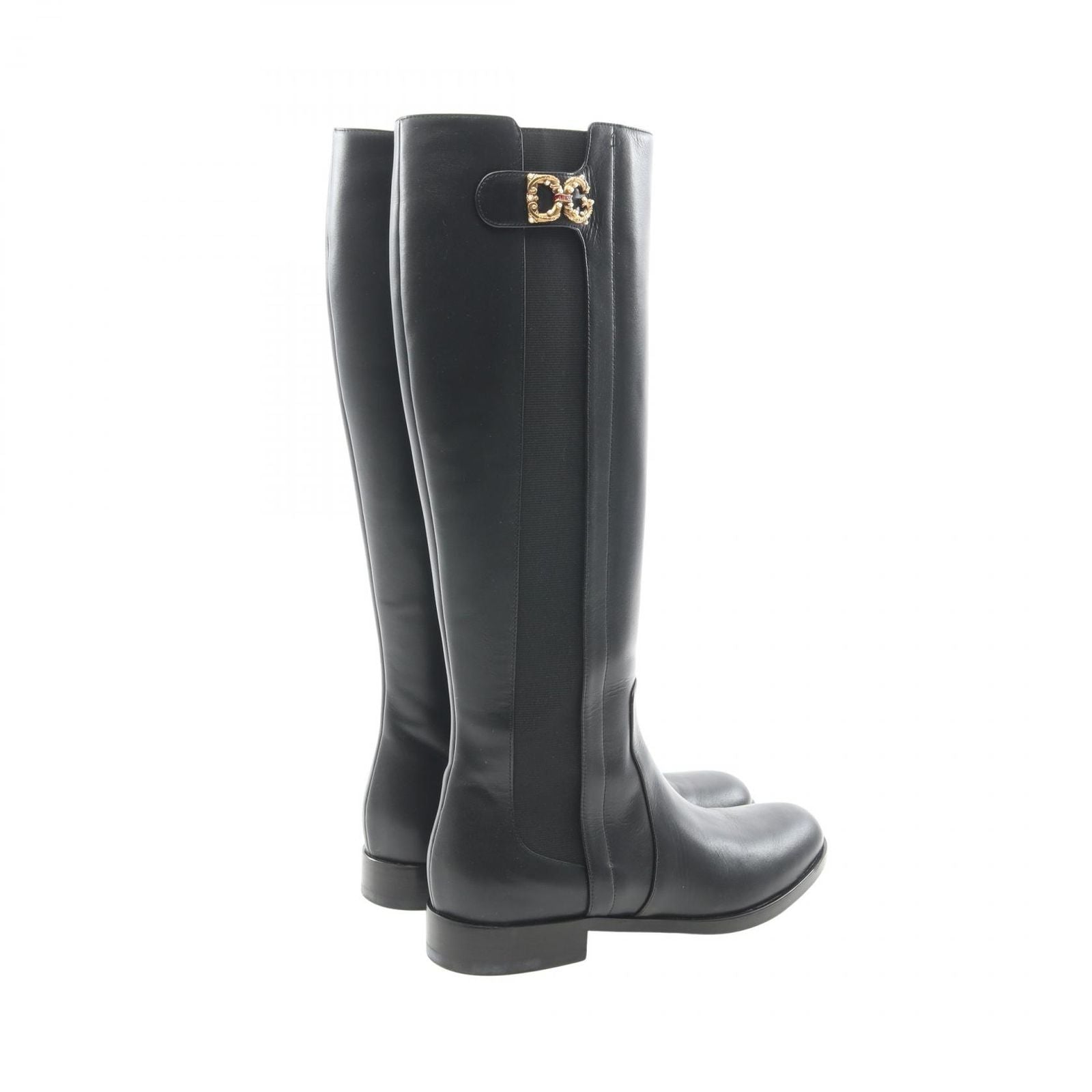 Dolce & Gabbana Boots DG Logo Long Leather — view 2