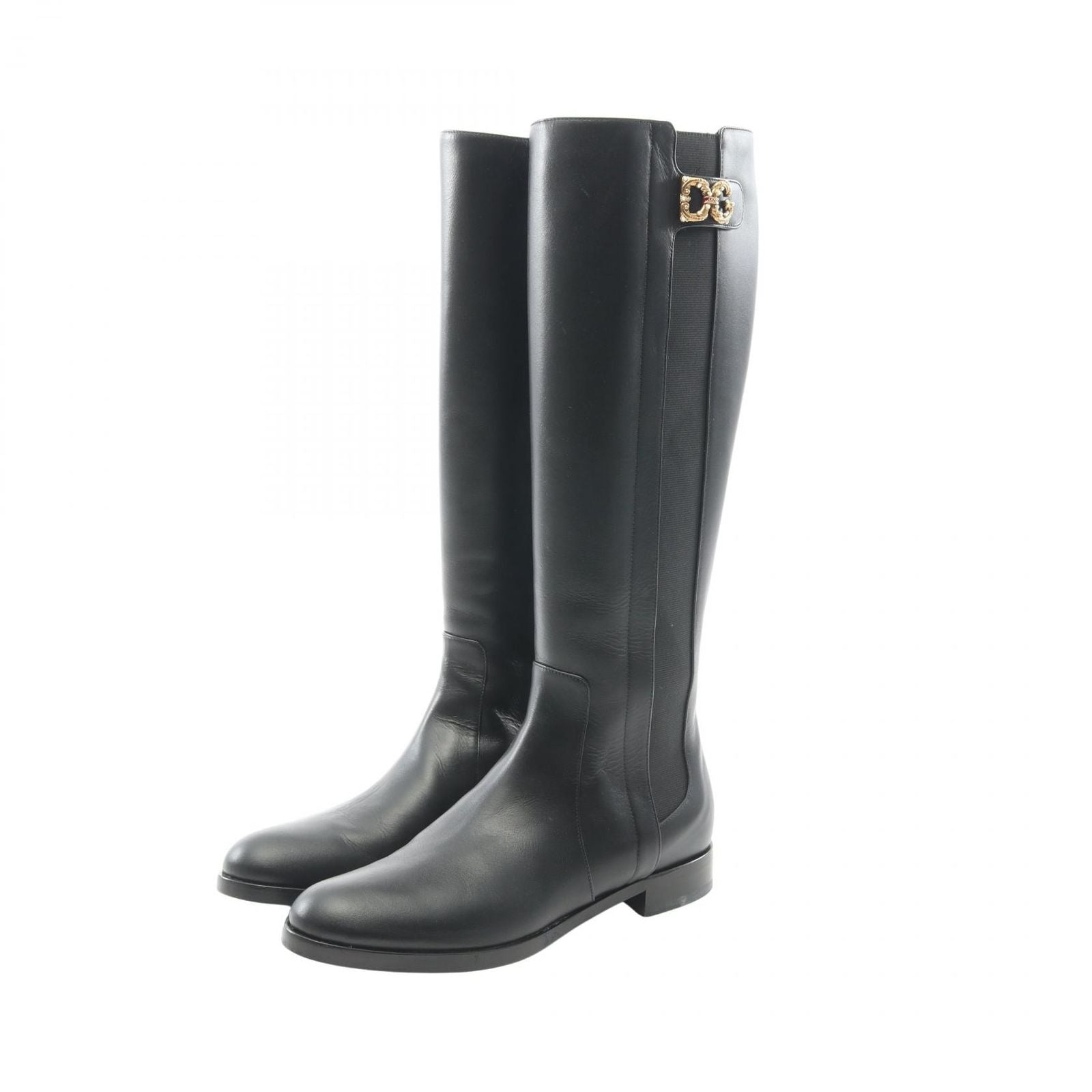 Dolce & Gabbana Boots DG Logo Long Leather