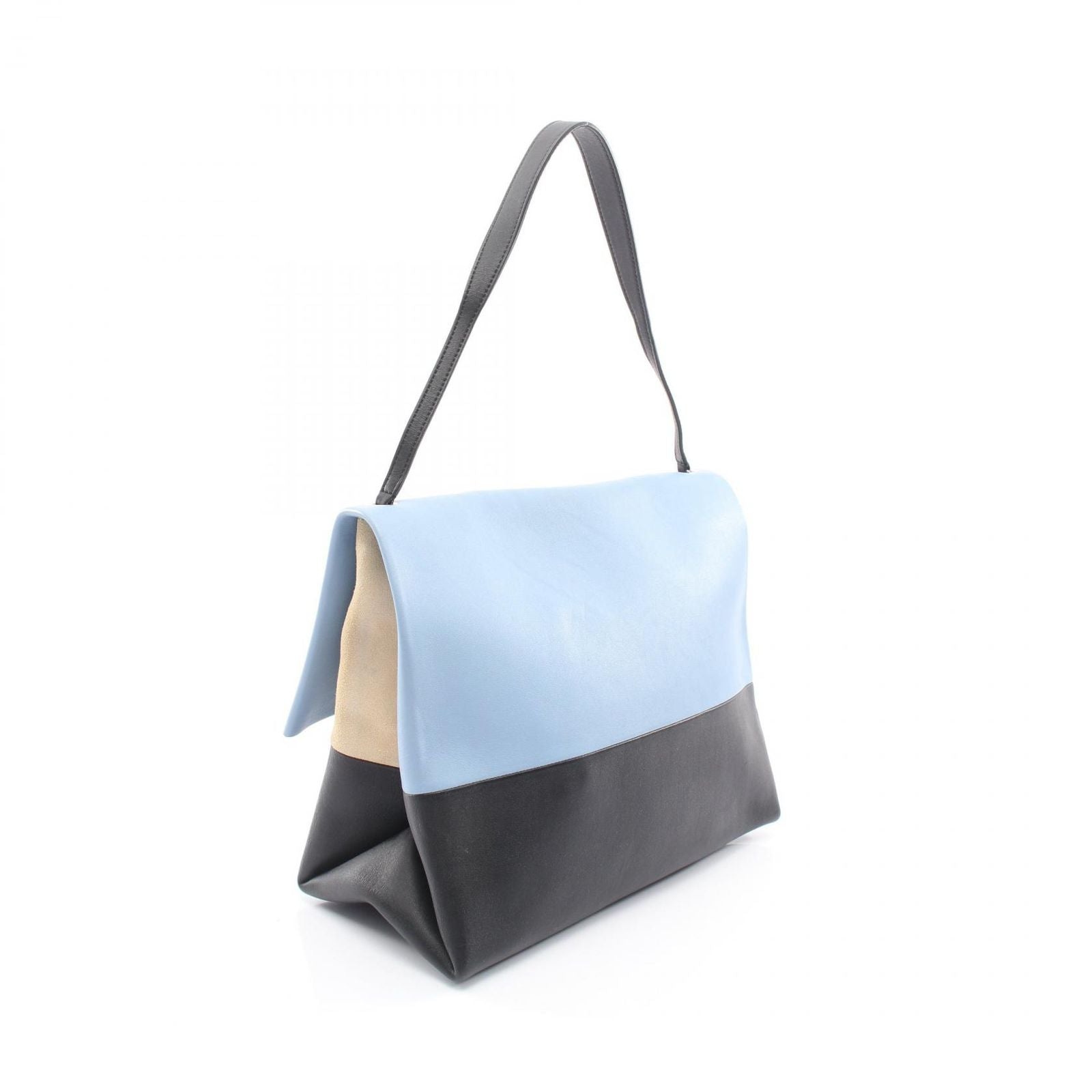 Celine Shoulder Bag rusoft Lightblue Black Leather Oneshoulder — view 2