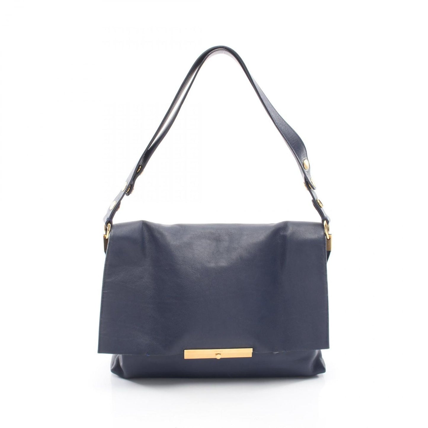 Celine Shoulder Bag Blur Navy Leather