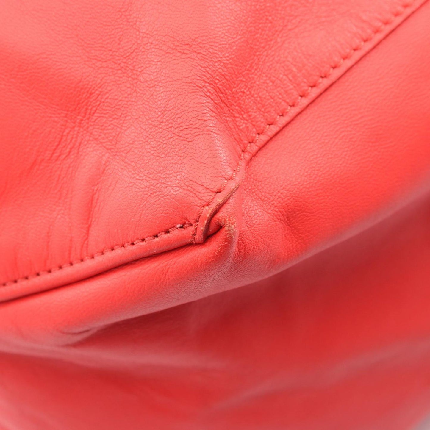 Celine Tote Horizontal Cabas Hippopotamus Red Leather — view 6