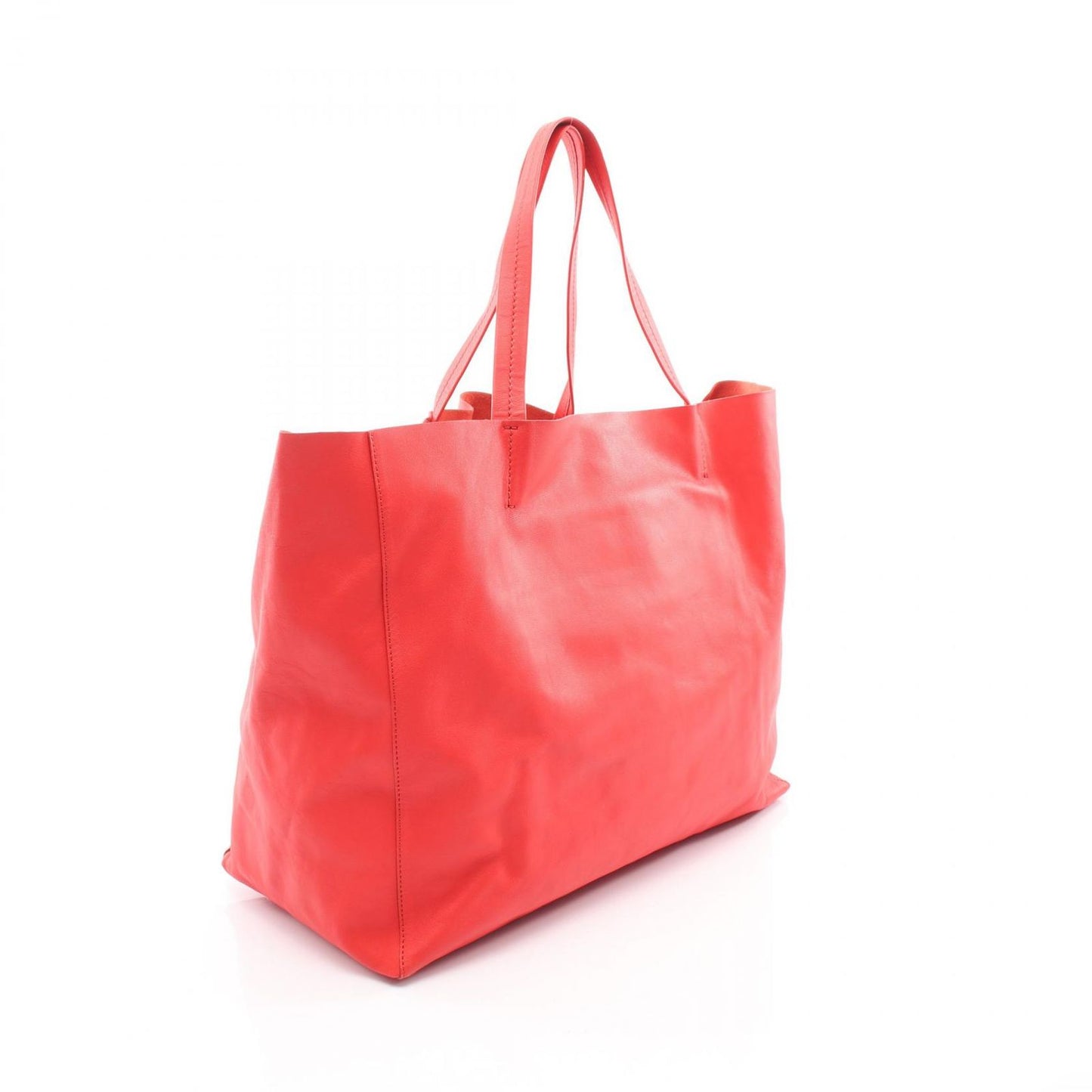 Celine Tote Horizontal Cabas Hippopotamus Red Leather — view 2
