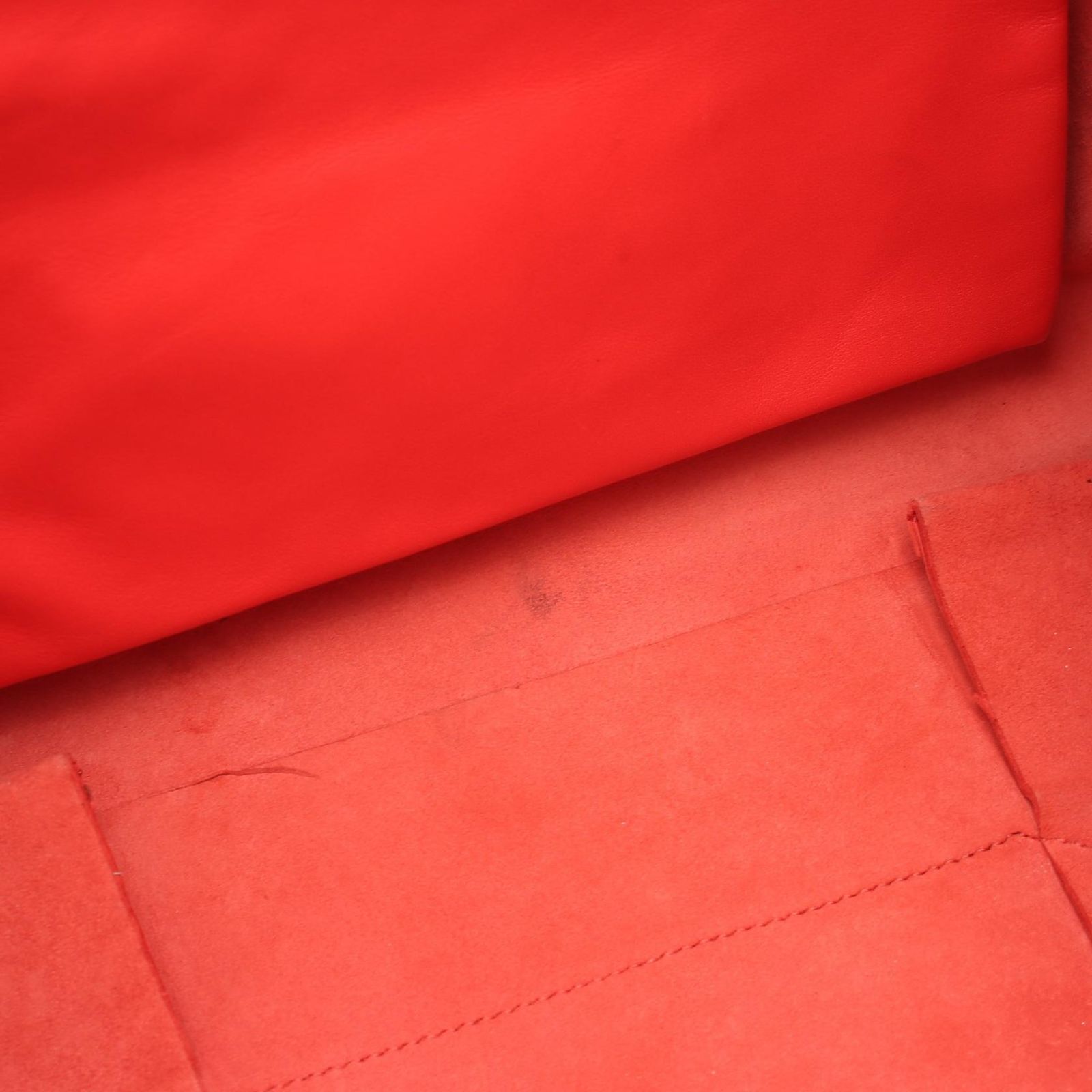 Celine Tote Horizontal Cabas Hippopotamus Red Leather — view 7