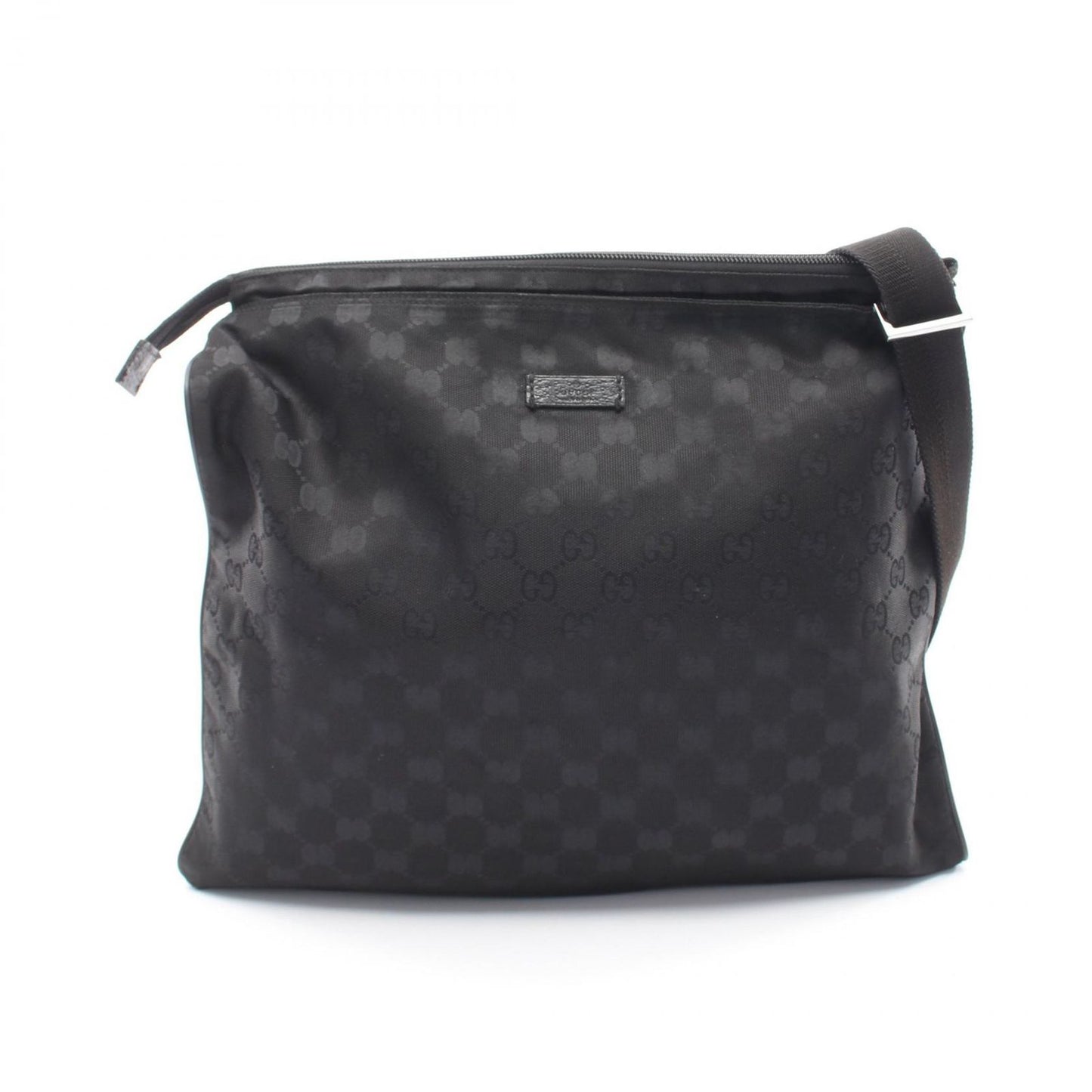 Gucci Shoulder Bag GG Black Canvas Leather