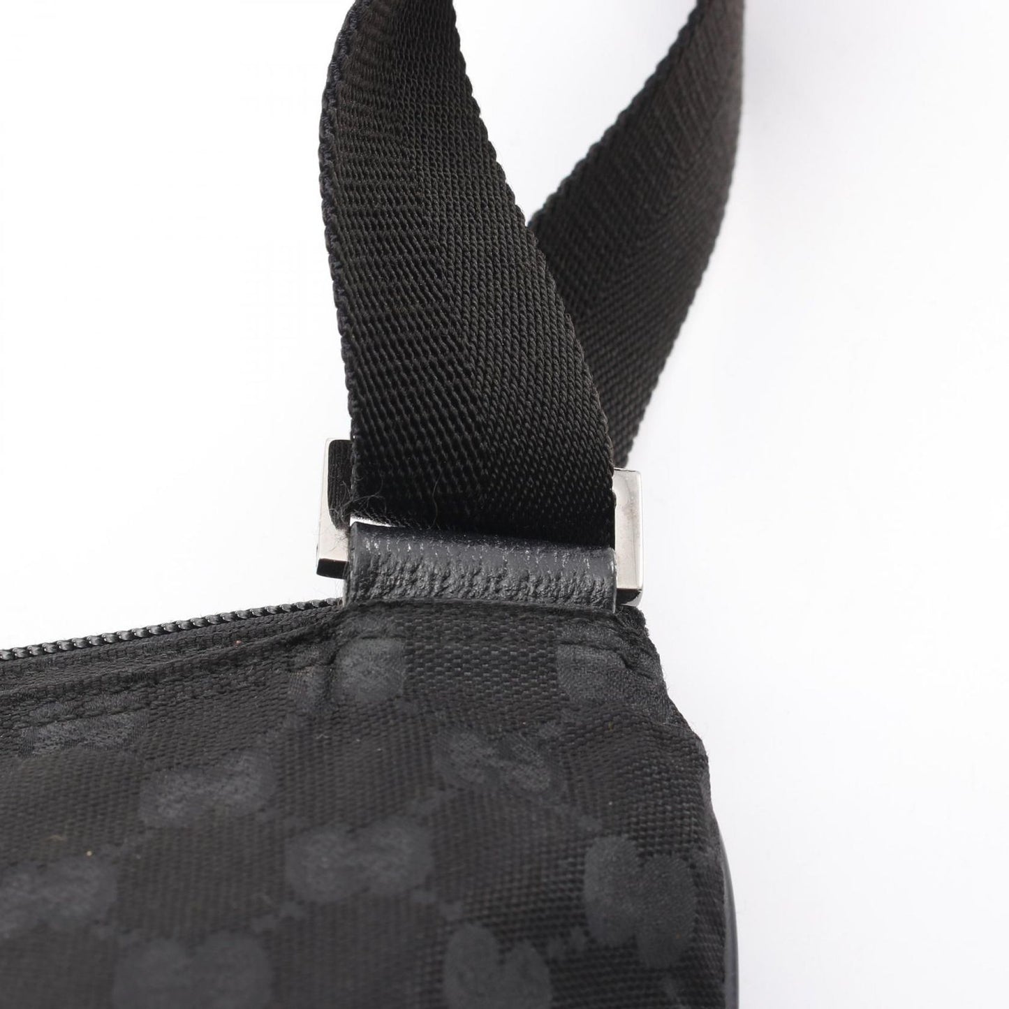 Gucci Shoulder Bag GG Black Canvas Leather — view 7