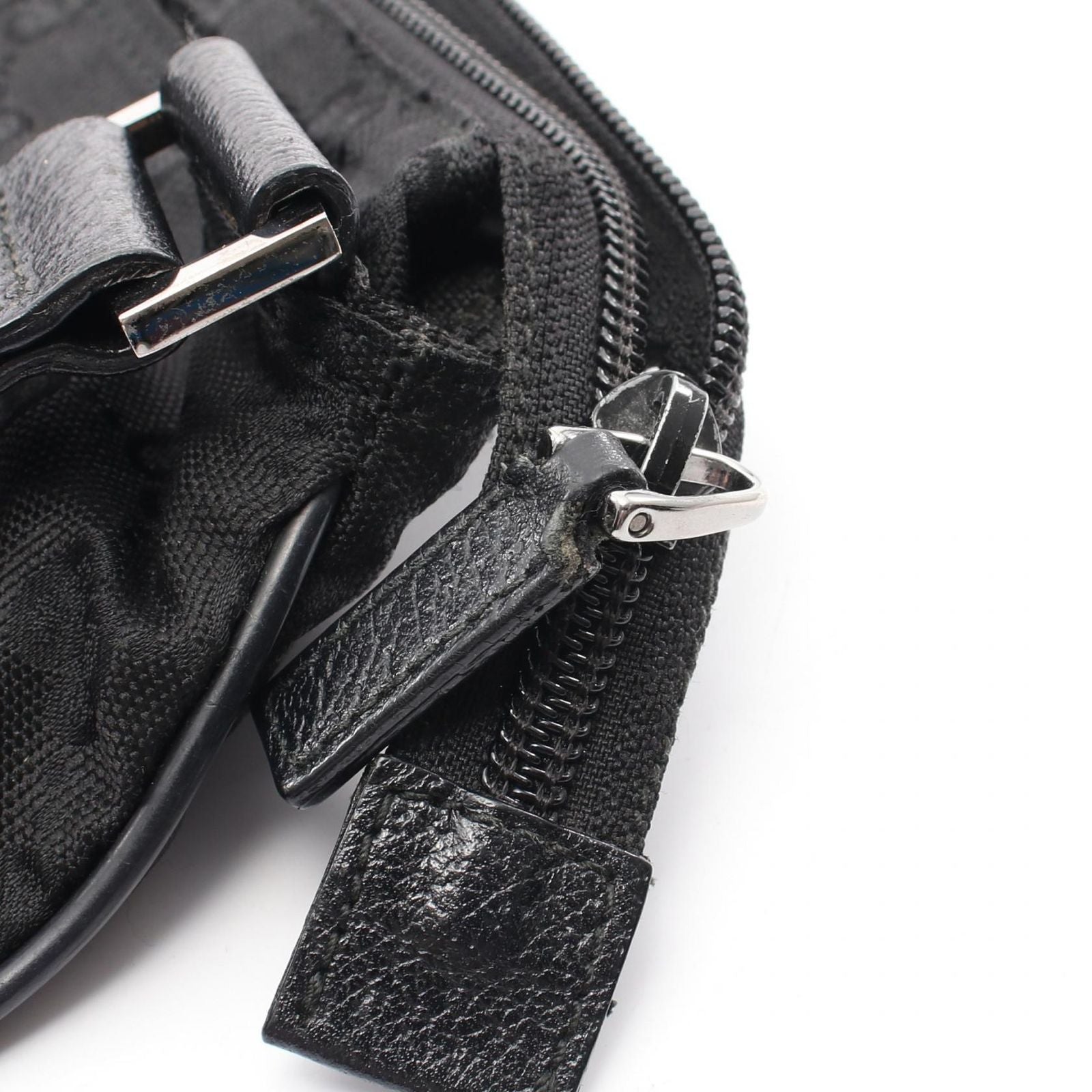 Gucci Shoulder Bag GG Black Canvas Leather — view 9