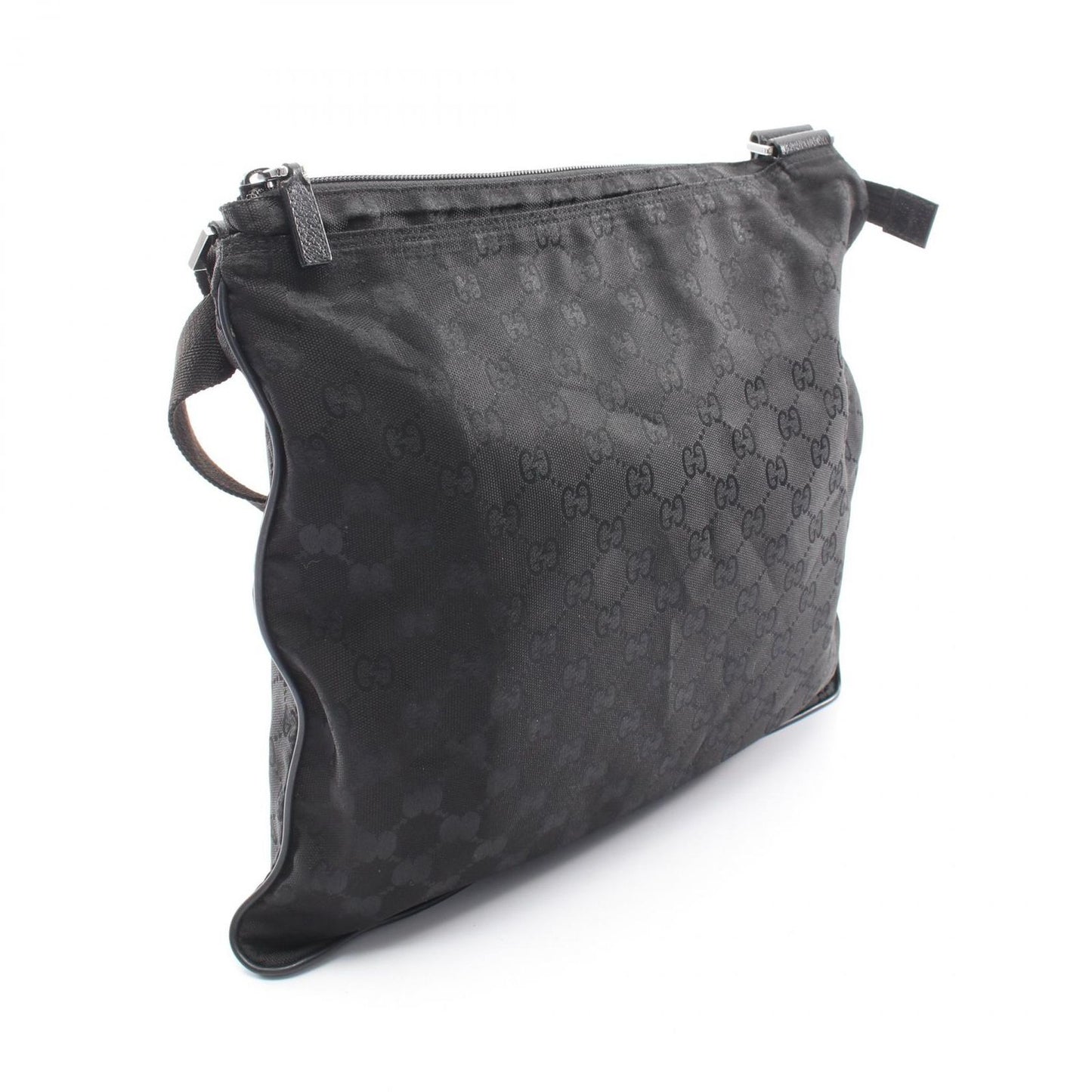 Gucci Shoulder Bag GG Black Canvas Leather — view 2