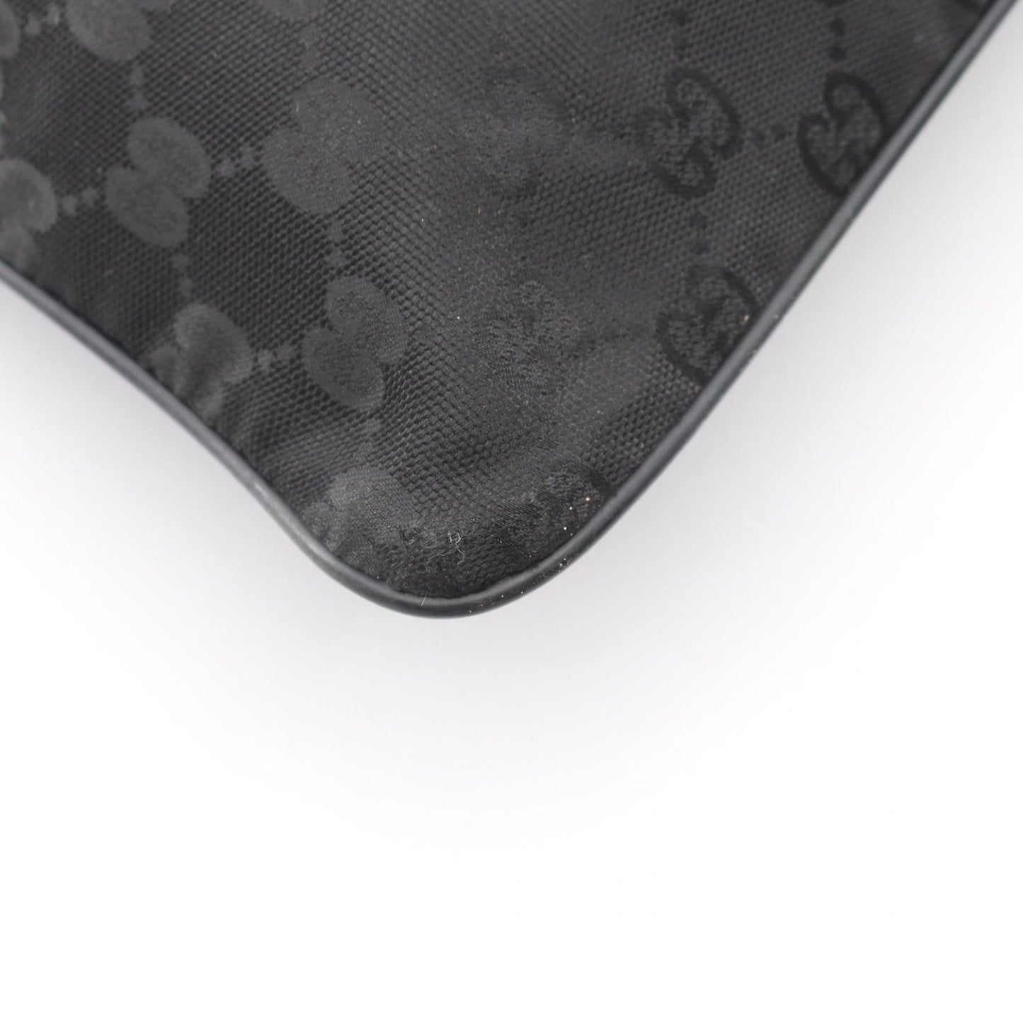 Gucci Shoulder Bag GG Black Canvas Leather — view 5