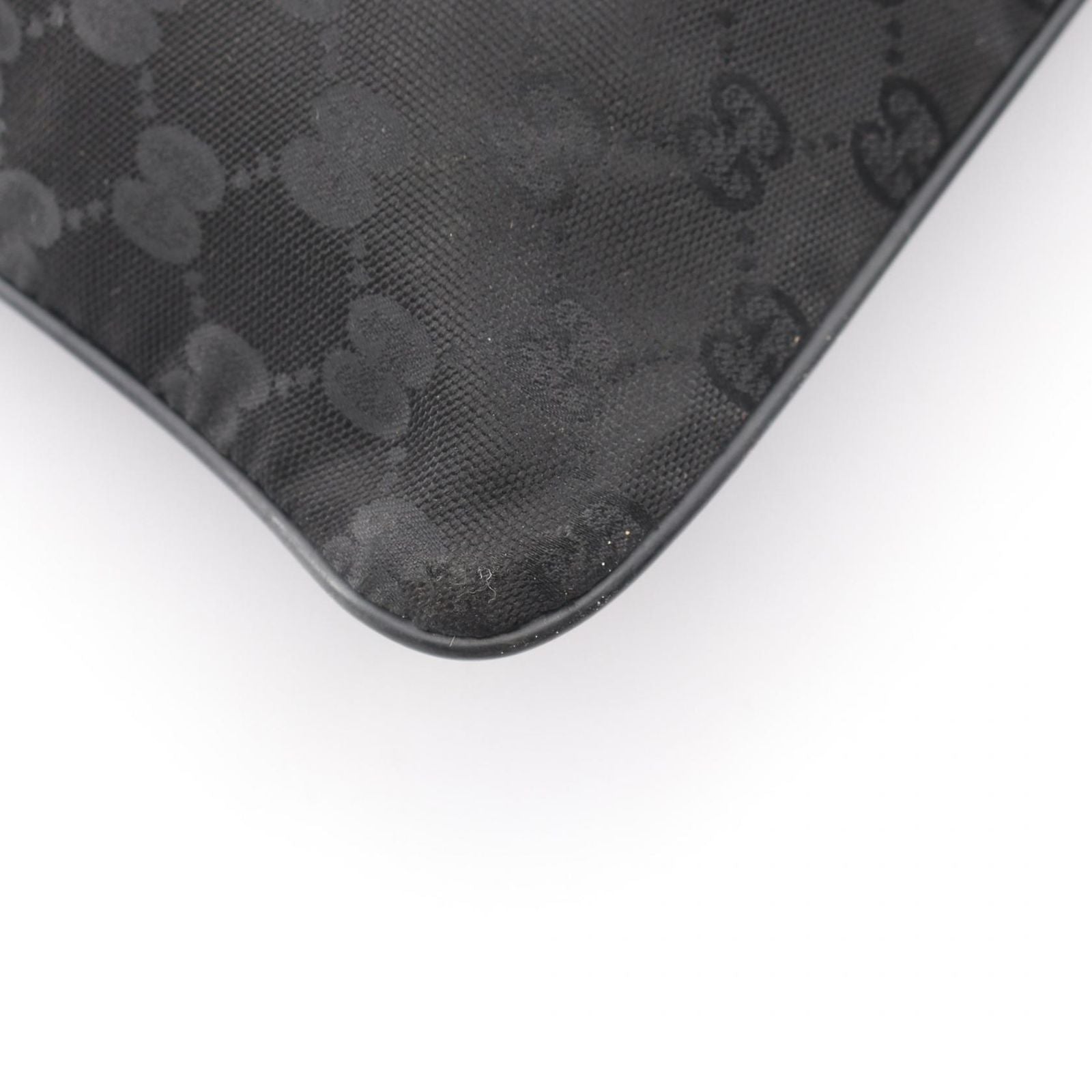 Gucci Shoulder Bag GG Black Canvas Leather — view 5