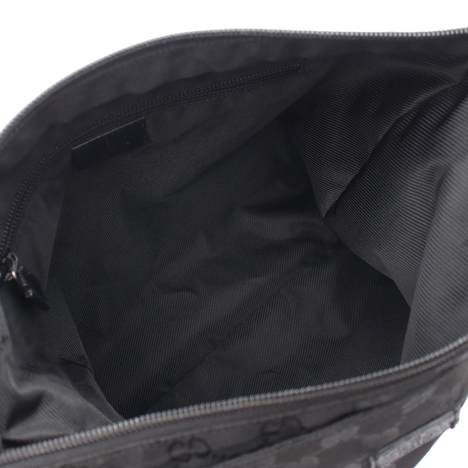 Gucci Shoulder Bag GG Black Canvas Leather — view 3
