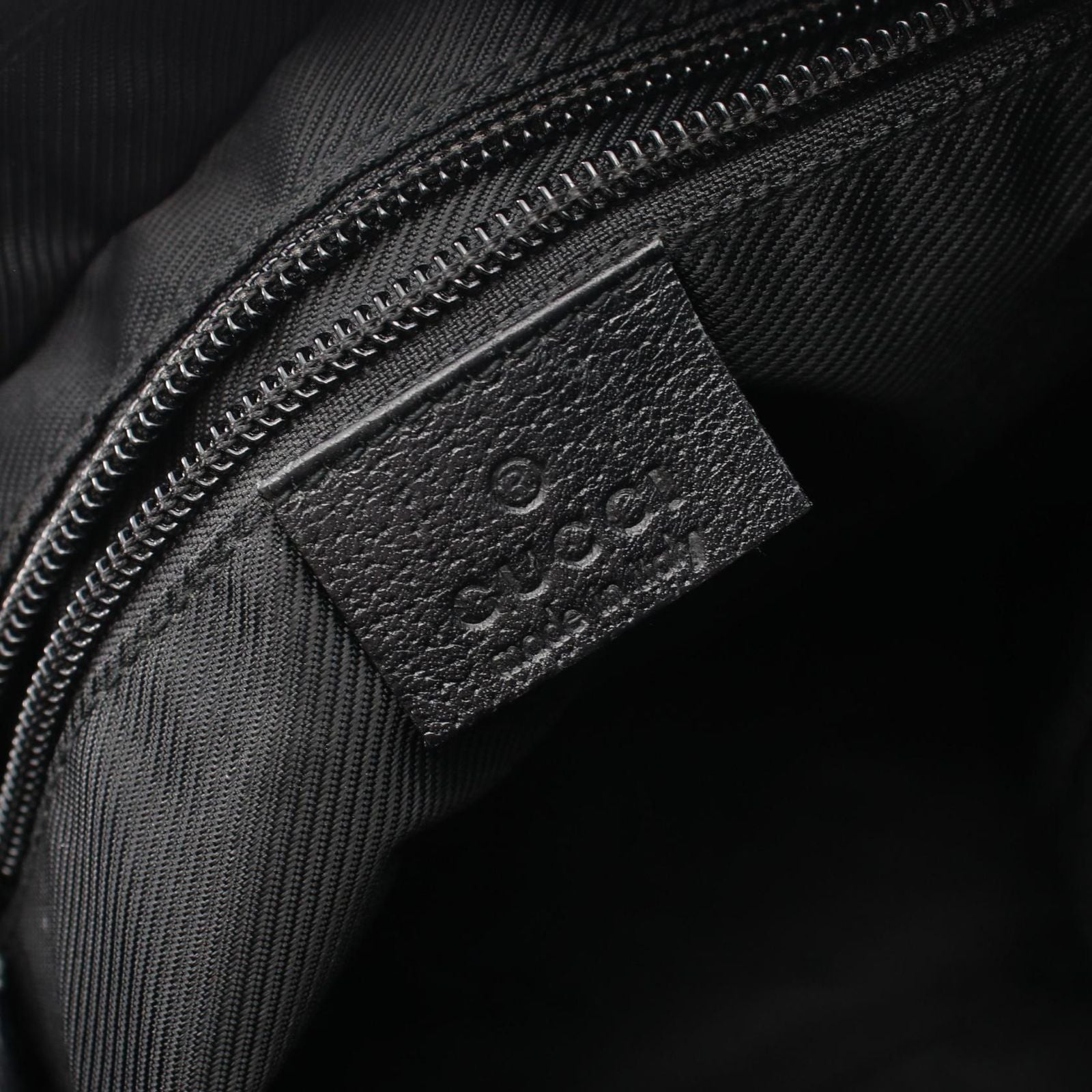 Gucci Shoulder Bag GG Black Canvas Leather — view 4