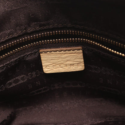 Celine Handbag Macadam Tassel Beige Ivory Canvas Leather Trio Nuffcharm Hand — view 4