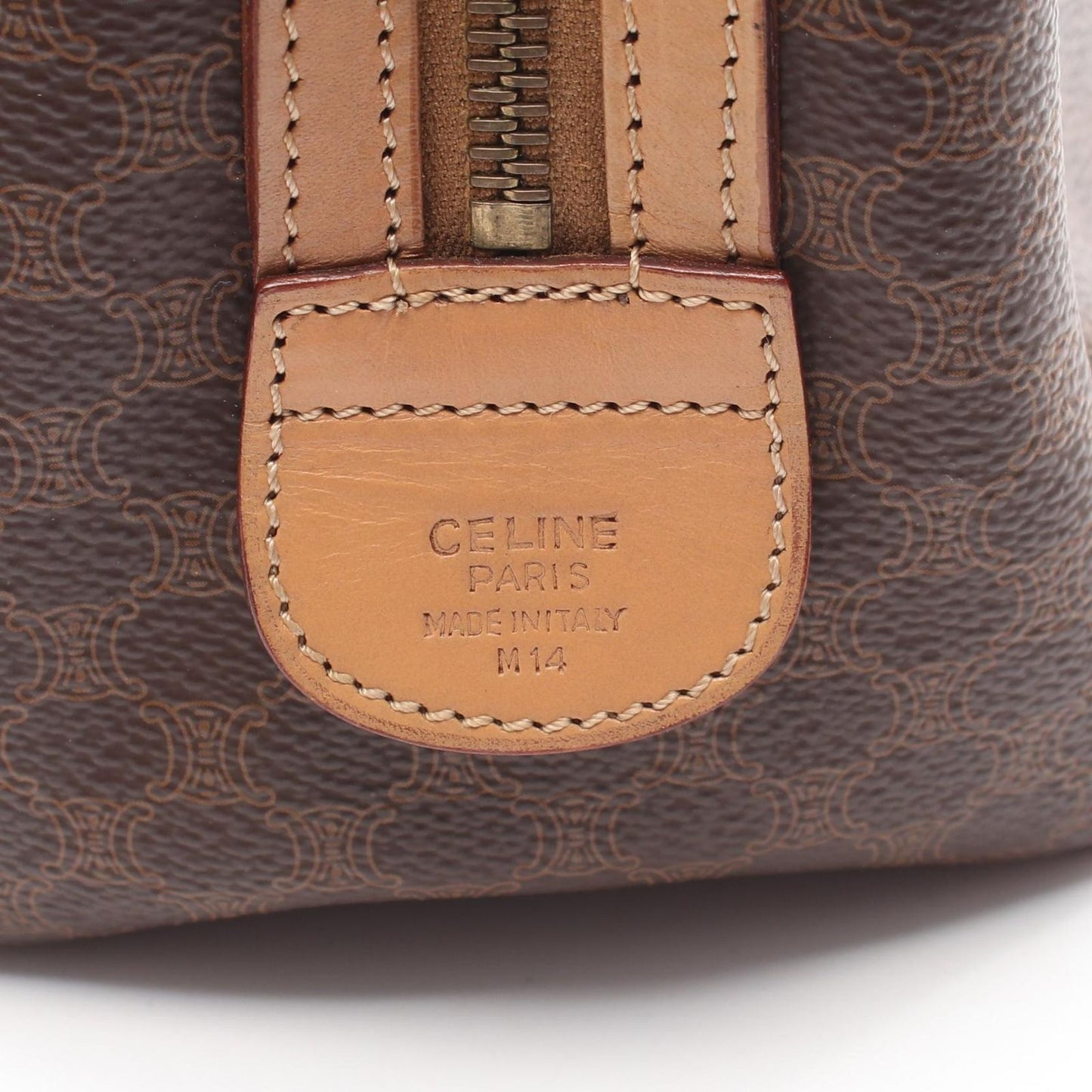 Celine Handbag Macadam 2-Way Brown Leather Hand — view 4