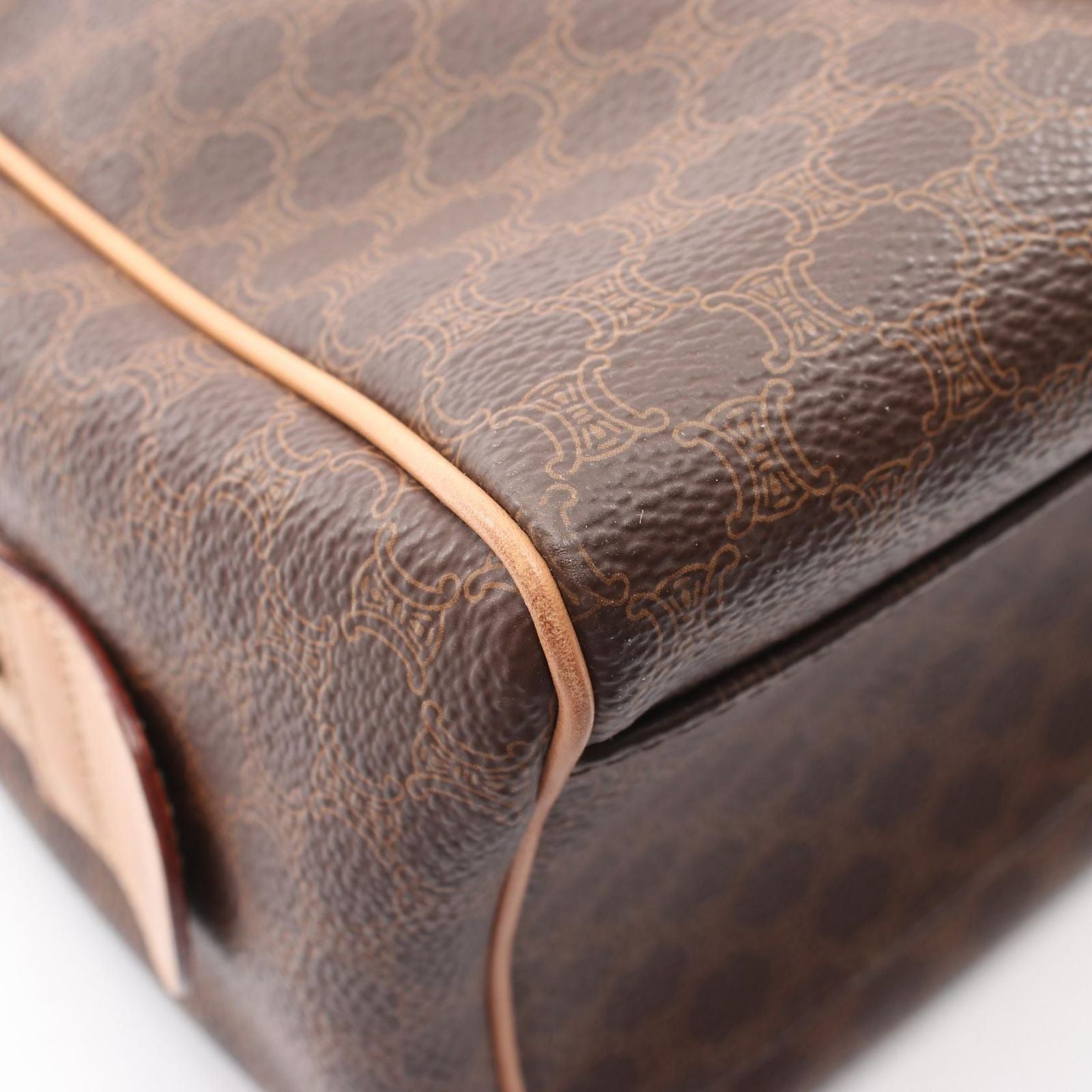 Celine Handbag Macadam 2-Way Brown Leather Hand — view 7