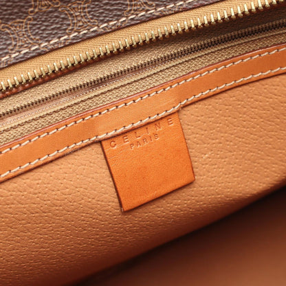 Celine Tote Macadam Brown Leather Hand — view 4