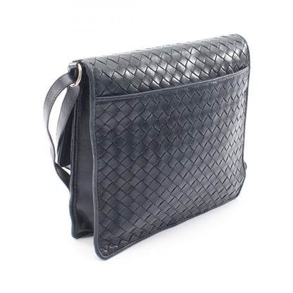 Bottega Veneta Shoulder Bag Intreccia Navy Leather — view 2