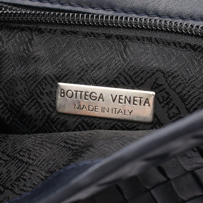 Bottega Veneta Shoulder Bag Intreccia Navy Leather — view 4