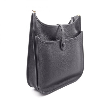 Hermes Shoulder Bag Evelyne 3 Troyes PM Black Leather — view 2
