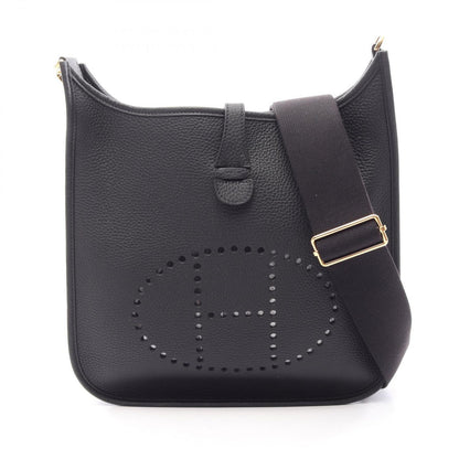 Hermes Shoulder Bag Evelyne 3 Troyes PM Black Leather